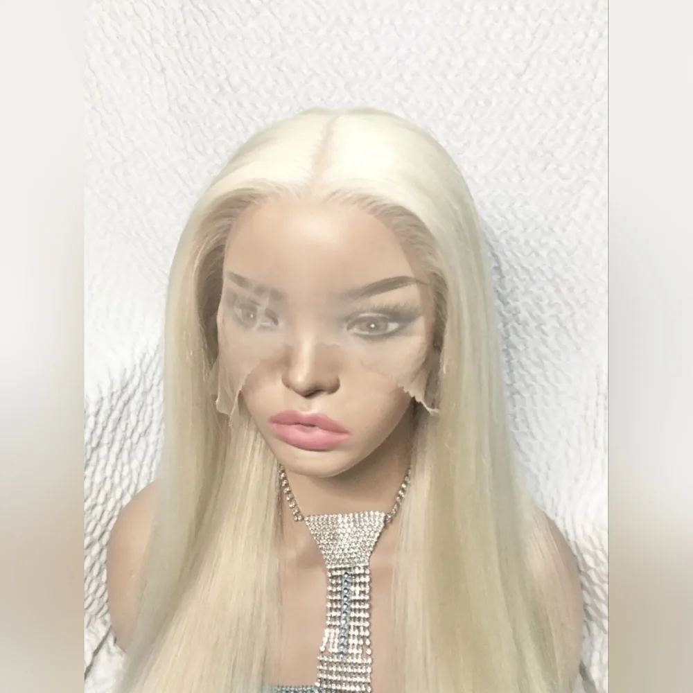 26 In Pale Blonde Lace Wig Human Hair - Picture 9 of 15